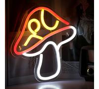 Chi-buy Panneau néon LED néon - Alimentation USB - Panneau néon - 3D - Suspension murale 3D - Pour salle de jeux, chambre à coucher, salon - Pour enfants et filles - Rouge - 22 x 22 x 1,5 cm