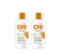 CHI CURLYCARE Kit shampoing et après-shampoing bouclés - 355 ml chacun - Soin intensif et définition pour cheveux bouclés, hydratant, sans parabène