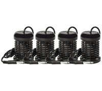 chi-enterprise Lot de 4 Bobines d'électrodes Ion Array 6,3 mm | Accessoire durable pour spa ionique, bain de pieds détox, électrolyse et appareils de purification, noir
