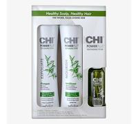 CHI Power Plus Kit For Unisex 3 Pc 12oz Exfoliate Shampoo, 12oz Nourish Conditioner, 3.5oz Revitalize Vitamin Hair and Scalp Treatment