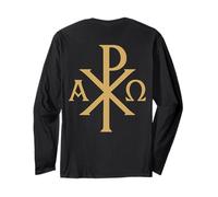 Chi Rho: Alpha Omega - Symboles chrétiennes Manche Longue