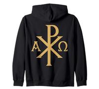 Chi Rho: Alpha Omega - Symboles chrétiennes Sweat à Capuche