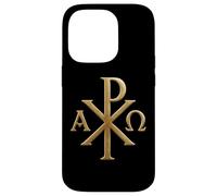 Chi Rho: Alpha Omega - Symboles chrétiens - Jésus-Christ Coque pour iPhone 14 Pro
