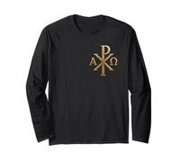 Chi Rho: Alpha Omega - Symboles chrétiens - Jésus-Christ Manche Longue