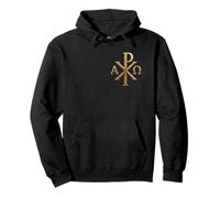 Chi Rho: Alpha Omega - Symboles chrétiens - Jésus-Christ Sweat à Capuche