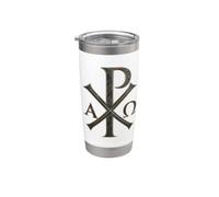 Chi Rho Christogramm - Symboles Chrétiens Gobelet isotherme en acier inoxydable double paroi