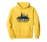 Chi-Town Strong: Urban Pride pour Les Amateurs de Villes venteuses Sweat à Capuche, Unisexe pour Adultes, Citron, M