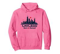 Chi-Town Strong: Urban Pride pour Les Amateurs de Villes venteuses Sweat à Capuche, Unisexe pour Adultes, Rose Vif, S