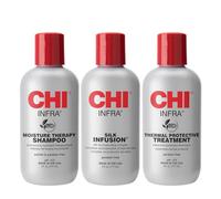 CHI CHI Infra Trio Kit For Unisex 3 Pc 6oz CHI Silk Infusion, 6oz CHI Infra Shampoo, 6oz CHI Infra Treatment