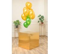 Chianese Boîte cadeau surprise pour ballons 50 x 50 x 50 cm or | boîte de Saint-Valentin pour ballons et idées cadeaux pour femme et petit ami