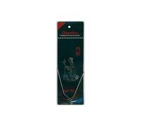 ChiaoGoo 6009-1.5 Aiguille à tricoter circulaire en acier inoxydable Rouge 23 cm Taille US 1,5 (2,5 mm)