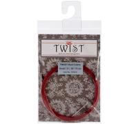 ChiaoGoo Lot d'aiguilles à tricoter, petites, en alliage d'acier, rouge, interchangeables, câble de 75 cm, dentelle rouge torsadée, 1 pièce