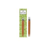 ChiaoGoo Pointes d'Aiguilles Circulaires Interchangeables Spin en Bambou Patine 10 cm 6,50 mm 1 unité
