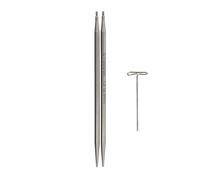 ChiaoGoo Pointes d'aiguilles interchangeables TWIST Lace Acier inoxydable 8 cm 2,50 mm Argent 1 unité