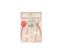 ChiaoGoo Aiguilles circulaires TWIST Lace Short 5+8cm 1,50mm - câbles rouge/argent