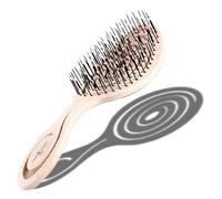 Chiara Ambra Brosse à cheveux bio sans traction, brosse démêlante adaptée aux boucles et cheveux longs des femmes, hommes et enfants, brosse de massage du cuir chevelu, brosse à boucler durable,