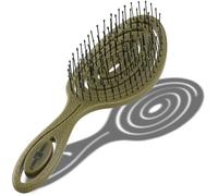 CHIARA AMBRA Brosse Démêlante - Brosse à Cheveux Demelante sans Tirer Cheveux Bouclés Épais - Brosse a Cheveux Ventilée Vegan - Brosses Anti-Casse - Vert Olive