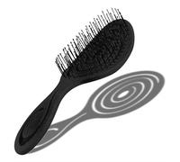 CHIARA AMBRA Brosse Démêlante - Brosse à Cheveux Demelante sans Tirer Cheveux Bouclés Épais - Brosse a Cheveux Ventilée Vegan - Brosses Anti-Casse - Noir
