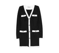 Chiara Boni, Femme, Robes, Noir, Taille: 36 FR Robe Noire & Blanche Col en V
