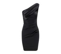 Chiara Boni, Femme, Robes, Noir, Taille: 38 FR Robe Noire Épaule Découverte Drapée Côté