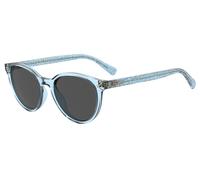 Chiara Ferragni Femme Chiara Ferragni CF 1008/S MVU/IR Lunettes de soleil outlet Plastique Bleu clair Gris Ronde