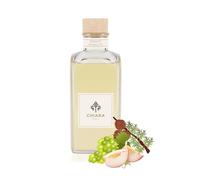 Chiara Firenze Parfum environnement blanc de Bacchus 100 ml bouteille + bâtonnets Made in Italy raisins à baies blanches - Pêche blanche - Résine de cyprès