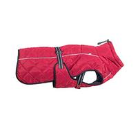 CHIARA Manteau de Haute qualité pour Petits Chiens et Chiens Moyens - Type Nelson - imperméable et doublé en Polaire pour Une Chaleur Confortable - Manteau pour Chien avec Harnais, Rouge, 4XL
