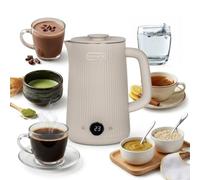 CHiATO Bouilloire 1,7 l avec sélection de température et fonction de maintien au chaud - Bouilloire électrique en acier inoxydable 2200 W, 6 températures de 45 à 100 °C, écran LED, bouilloire design