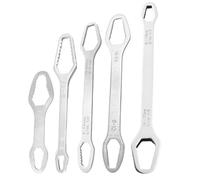 Chiave autoserrante per auto - 5 pezzi a doppia estremità, set di chiavi per la regolazione rapida dei bulloni, strumento multi-dimensione durevole per riparazione garage, doccia, mobili elettrici, ca