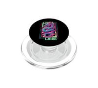 Chiba City Synthwave Dragon Asian Vaporwave des années 80 PopSockets PopGrip pour MagSafe