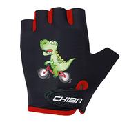 Chiba Cool Kids Dinosaur Children's Cycling Gloves Short Black 2025