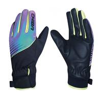 Chiba Gants de vélo d'hiver imperméables pour enfants longs réfléchissants Rainb