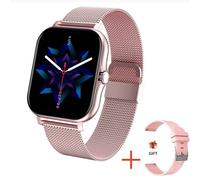 Chibear-Montre Intelligente De Sport Entièrement Tactile Pour Hommes Et Femmes,Tracker De Fréquence Cardiaque Et D'activité Physique,Appel Bluetooth,Android,Ios,1.69 Pouces, - Type Pink Net