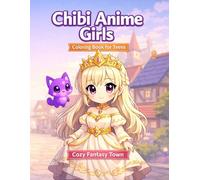 Chibi Anime Girls Coloring Book for Teens: Cozy Fantasy Town - Explore Chibiville with 100 Unique Designs to Relax and Unwind
