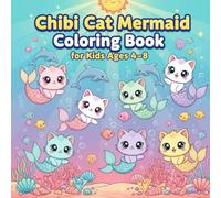Chibi Cat Mermaid Coloring Book for Kids Ages 4-8: A Kawaii Purrmaid Adventure: Super Cute and Relaxing Coloring Pages for Girls Who Love Cats and Mermaids