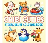 Chibi Cuties: Cute Kawaii Animals Coloring Book for Adults and Kids, Bold and Easy Coloring, Simple and Fun Designs for Stress Relief and Relaxation