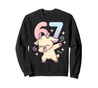 Chibi Dabbing Goat 67 Meme 6-7 Dancing Farm Animal Lover Sweatshirt