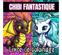 Chibi Fantastique: Livre de coloriage : pour adultes et adolescent - 37 coloriages mignon et kawaii inspiré d'héroïque fantasy - dragon, elfe, ... - anti-stress - zen - relaxation fantaisie