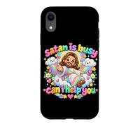 Chibi God - Satan Est Occupé, Puis-Je Vous Aider - Humour Coque pour iPhone XR