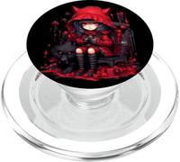 Chibi Petit Chaperon Rouge et Mauvais Loup | Anime Kawaii Style PopSockets PopGrip pour MagSafe