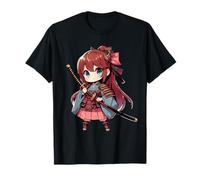 Chibi Samurai Girl - Mignon Kawaii Anime Guerrier Art Japonais T-Shirt
