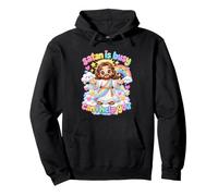 Chibi Satan Est Occupé, Je Peux T'aider - Humour Chrétien Sweat à Capuche
