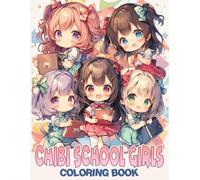 Chibi School Girls Coloring Book: Sweet Coloring pages featuring Miniature Uniformed Girls and Fashion Designs for All Ages Stress Relief and Calm