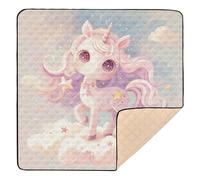 Chibi Tapis de jeu rembourré doux et coloré pour intérieur et extérieur non toxique pour bébés, nourrissons et tout-petits, 127 x 127 cm