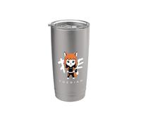 Chibi Therian Fox Gobelet isotherme en acier inoxydable double paroi