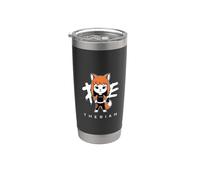 Chibi Therian Fox Gobelet isotherme en acier inoxydable double paroi