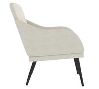 CHIC 1 PLACE Fauteuil scandinave - Crème 63x76x80 cm - Velours 63x76x80 cm @43
