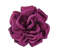 Chic 15 cm Grande Broche Fleur Tissu Roses Charm Épingle de Poitrine Accessoire de fête élégant Épinglette à la mode Épingle à épingle à nourrice pour femmes Accessoires de fête, taille unique, comme