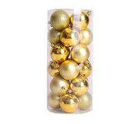 CHIC-24pcs Boules de noël pour décoration de Noël - 4cm- Mats et Brillantes Sapin - Arbre de Noël (Gold)