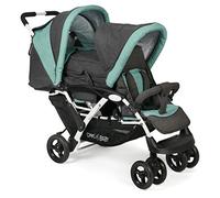 CHIC 4 BABY - Poussette double avec sac de transport et protection contre la pluie, tandem pour frère et sœur